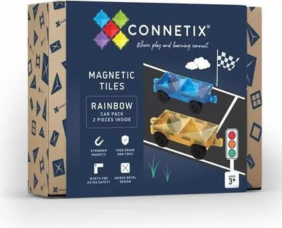 Image de Connetix, blocs magnétiques, coffret "Voiture Arc-en-ciel", 2 pièces