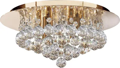 Produktbild von Hanna Classic Deckenleuchte Stahl Gold Glas 4 Lichter G9