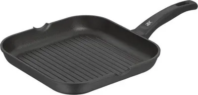 Produktbild von Famanu Grillpfanne 27 x 27 cm - Aluminium mit Antihaftbeschichtung, schwarzes Kunststoffhandgriff
