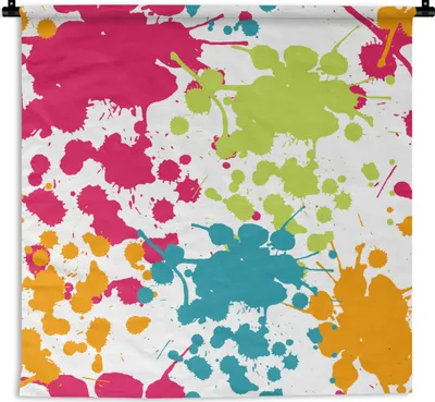 Produktbild von MuchoWow® Wandteppich Wandbehang Muster - Farbe - Regenbogen 60x60 cm Tapisserie Dekoration Wandtuch - Dekorationen - Wand Decke