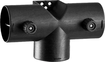 Image de Raccord pour chauffage diesel, accessoires pour raccord de conduit de chauffage diesel 59 mm, raccords de ventilation à 3 voies en T avec 2 vannes pivotantes à 90°, raccords noirs pour chauffages diesel 2 kW