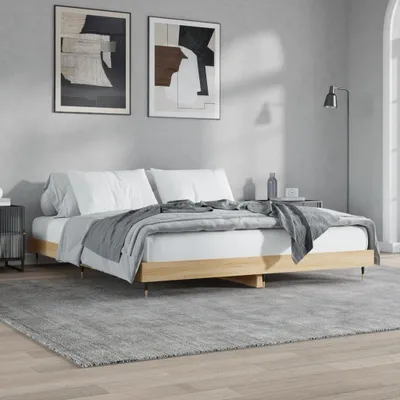 Produktbild von Bettgestell Sonoma-Eiche 120x200 cm Holzwerkstoff , Klassische Betten Design 2024