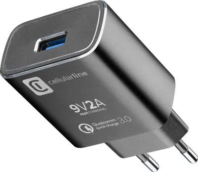 Image de Cellularline Chargeur USB-C 18W avec QC 3.0 pour smartphones