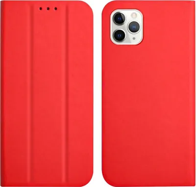 Produktbild von König Design Hülle kompatibel mit Apple iPhone 13 Pro Kunstleder Handyhülle - Handy Case Rot