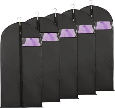 Obrázok produktu pre Vodotesná taška na oblečenie 60 x 120 cm, priedušná, čierna, cestovná