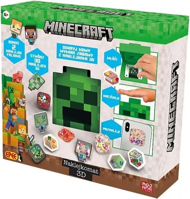 Zdjęcie produktu dla Naklejkomat 3D Minecraft Do Tworzenia Trójwymiarowych Naklejek