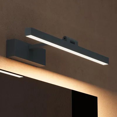 Immagine prodotto di doporro Lampada da Specchio a LED per Bagno, Applique Specchio, Illuminazione da Parete, Luce Naturale per Trucco, Ruotabile a 180¡ã | Nero Sabbia, 40cm, 9W, 4000K