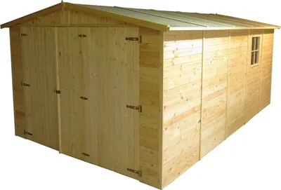 Produktbild von Holzgarage aus vorgefertigten Elementen G19b - H222xL516xB324