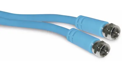 Image de Câble de raccordement pour antenne satellite MAXVIEW, 2 connecteurs F, flexible, bleu, 1,5 m, 75 dB