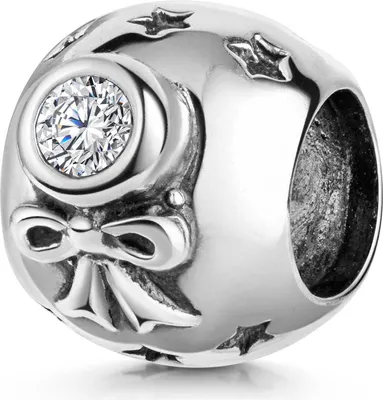 Produktbild von MATERIA by Matthias Wagner Christbaumkugel Bead 925 Sterling Silber mit Zirkonia 892