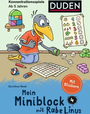 Produktbild von Mein Miniblock mit Rabe Linus - Konzentrationsspiele