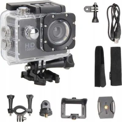 Obrázek produktu pro Full Hd 1080P 15Mp Vodotěsná Sportovní Kamera Do 30M Lcd 2 S Příslušenstvím