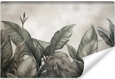 Produktbild von Muralo Vlies Fototapete tropische Blätter Pflanzen Beton Natur Br. 300 cm x Hö. 210 cm