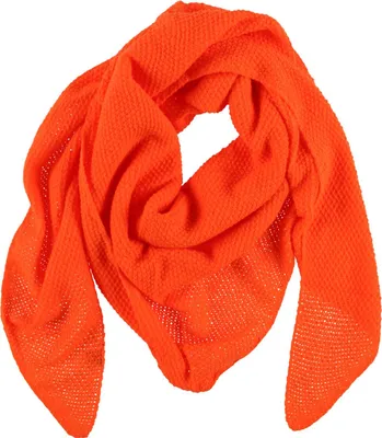 Produktbild von XXL Schal Damen Stricktuch Dreiecksschal Winterschal Neon Orange