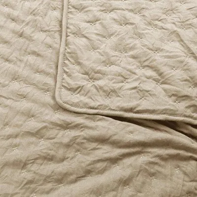 Productafbeelding van Sprei 260 x 225 cm, knuffeldekentje, zachte deken, extra zachte dekens voor alle seizoenen, plaid voor de bank, ultrasoon gestikt (zonder kussensloop), beige