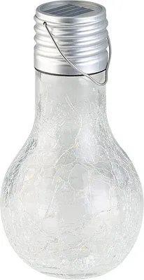 Produktbild von Lunartec Solar-LED-Glühbirne im Crackle-Glas-Design