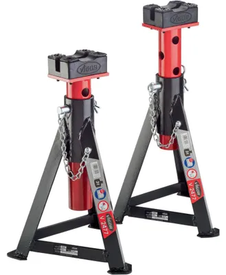 Produktbild von Vigor Unterstellbock Satz 3 Tonnen, Auto, 3000 kg, 31,5 cm, 46 cm, Schwarz, Rot, Scherenheber