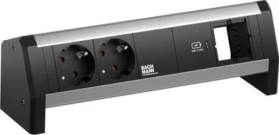 Image de BACHMANN DESK 2xcontact de protection USB C, Chargeur USB 30W 1xABD GST18