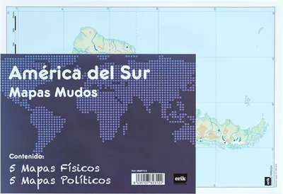 Productafbeelding van Verpakking met 10 gedetailleerde kaarten van Zuid-Amerika, met politieke en geografische informatie
