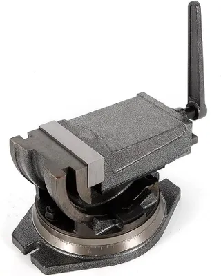 Produktbild von 5" 2-Achsen PräZisions Maschinen Schraubstock Mit Tisch Drehgestell Kipp Kippbar Amboss Drehteller SchraubstöCke Bohr Bench Clamping Lock Vise Milling Clamp Vice Machine Bases 360°Drehbar