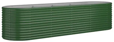 Zdjęcie produktu dla vidaXL Podwyższone łóżko Stal malowana proszkowo 296x80x68 cm Zielony