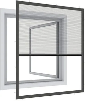 Produktbild von Insektenschutz Windhager EXPERT Plisseefenster ohne Bohren anthrazit 100x120 cm