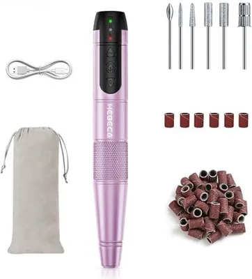 Produktbild von Nagelschneider -Gelnägel drahtlos - Elektrische Datei 20.000 U / min -Bohrer natürlicher Acryl -wiederaufladbarer Maniküre -Pediküre -Set