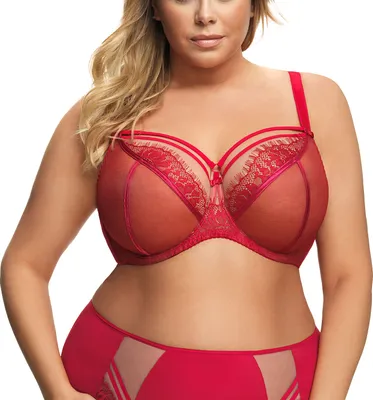 Produktbild von Gorsenia Damen Soft BH Softschale Bügel große Größen K496 Paradise , rot, 90J