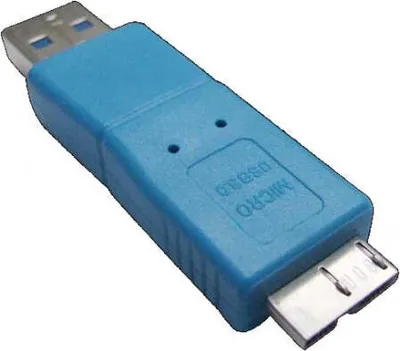 Produktbild von SYSTEM-S USB 3.0 Adapter Typ A Stecker zu Micro B Stecker Kabel in Blau
