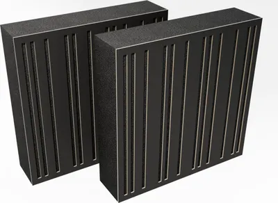 Obrázok produktu pre balenie 2 ks - AbFuser akustický panel s difúznym pohlcovaním zvuku | 50 x 50 cm | farba: (čierna, ABAFA (150 mm))