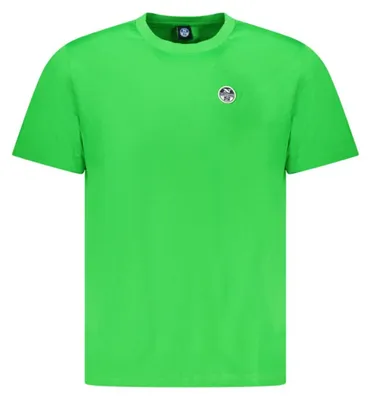 Produktbild von Grünes Kurzarm Herren T-Shirt mit Rundhals und Applikation