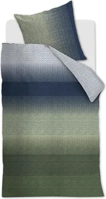 Produktbild von Beddinghouse Mako-Satin-Bettwäsche-Garnitur Duco Farbe Blue Green Größe 135x200 cm + 80x80 cm