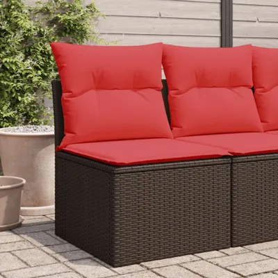 Produktbild von Möbel Gartensessel ohne Armlehnen mit Kissen Braun Poly Rattan - Gartensofas 366238
