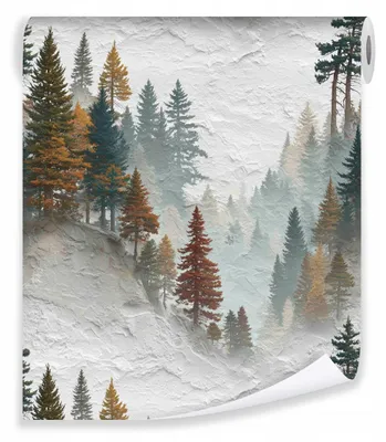 Produktbild von Tapete Wald Bäume Natur - 50x1000 cm - Vliestapete Wohnzimmer Schlafzimmer - Vlies Tapete Grün - T16425VE