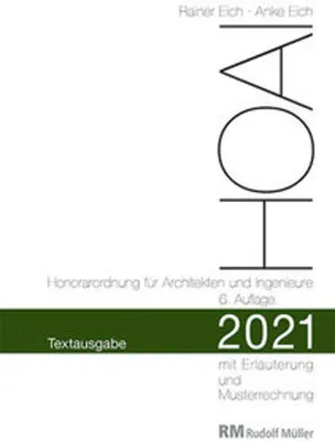 Produktbild von HOAI 2021 - Textausgabe Honorarordnung für Architekten und Ingenieure