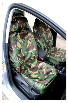 Produktbild von Autositzbezüge, wasserdicht, Camouflage, 2 x Vordersitzbezüge, Grün