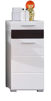 Produktbild von trendteam Bad Stauraumelement Mezzo Weiß/Weiß Hochglanz 37 x 79 x 31 cm