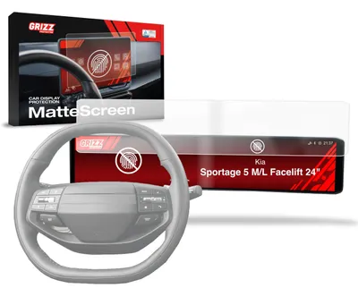 Produktbild von Matte Autodisplayfolie für Kia Sportage 5 M/L Facelift 24" (2025-2026), Grizz Protector