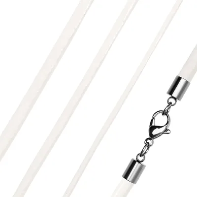 Produktbild von Lederkette Halskette Lederband Kette Echtleder Rindsleder Karabiner Edelstahl Kette für Anhänger  2 mm 20 mm
