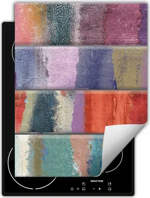 Produktbild von DarHaus Herdabdeckplatte Einteilig Küche Abdeckplatte für Glaskeramikfeld Abdeckung Induktionskochfeld Aufrollbare Matte 40x52 cm, bunt - Ziegel