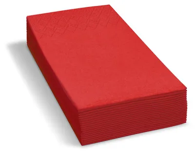 Produktbild von 250x Servietten 33 x 33 cm 1/8 -Kopffalz 3-lagig rot