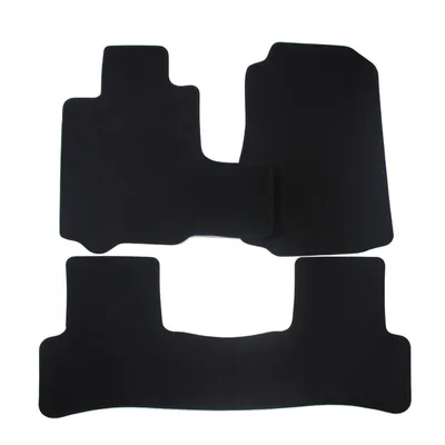 Image de Tapis De Sol De Qualité Supérieure Noir Pour Honda CR-V 2006-2012 3pcs, Ajustement Précis, Base Antidérapante, avec Attaches