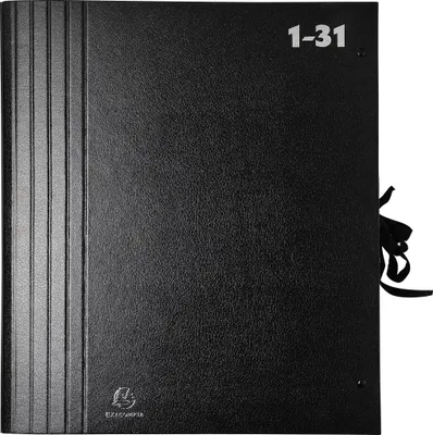 Produktbild von Exacompta Fächermappe hoher Kapazität 31 Fächer schwarz Schwarz 61650B