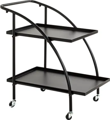 Produktbild von HAKU Servierwagen schwarz - Metall, B/H/T: 68x71x42 cm