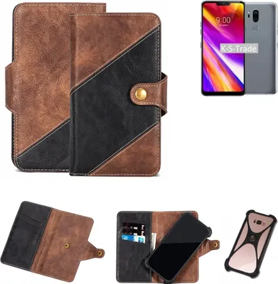 Produktbild von K-S-Trade Handy Hülle Schutz Hülle Schutzhülle Bookstyle Case kompatibel mit LG Electronics G7 ThinQ Handy Cover Hülle Schutztasche 1x