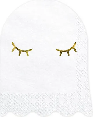 Immagine prodotto di Tovaglioli fantasma 11x14cm 20 pezzi bianco/oro