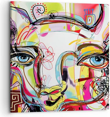 Produktbild von Bild auf Leinwand - Leinwandbild - Abstraktion modern - 70x70cm - Wand Bild - Wanddeko - Wandbilder - Leinwanddruck - Bilder - Kunstdruck - Wanddekoration - Leinwand bilder - Wandkunst - AC70x70-4011