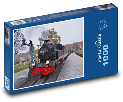 Zdjęcie produktu dla Puzzle 1000 Parowa lokomotywa na torach - martinpuzzle