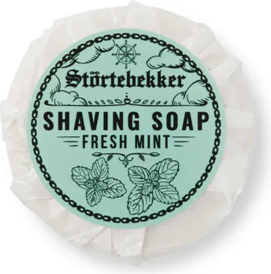 Produktbild von Störtebekker® Premium Rasierseife Fresh Mint 70g - Handgefertigte Seife für ergiebigen Rasierschaum - Perfekt für Rasur mit Rasierhobel & Messer