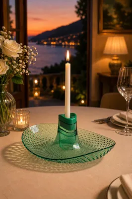 Image de Support-bougie vert kiwi - Modèle Perica